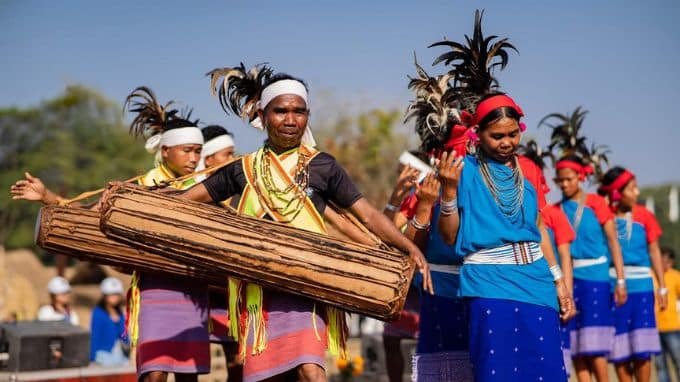 tribal dance at golden langur festival