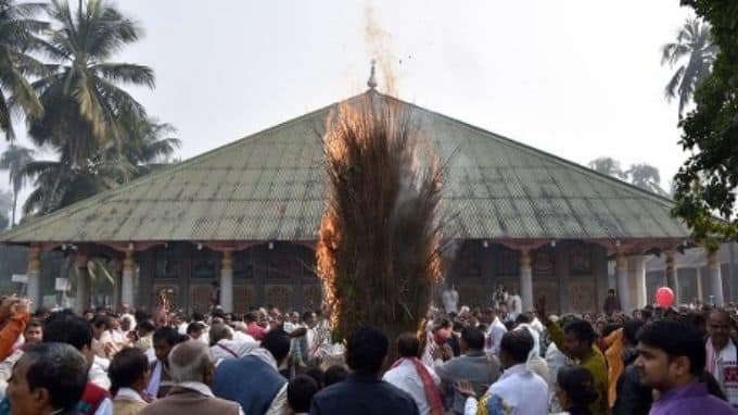 holi at Barpeta Satra